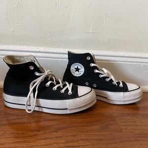 Black Platform Converse Chuck Taylor High Tops